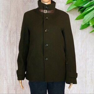 Nano Universe Dark Army Green Peacoat